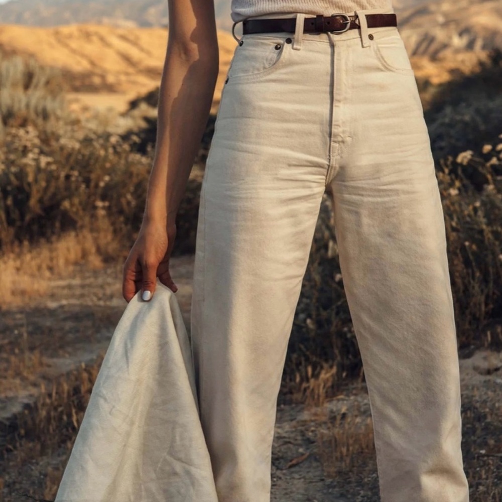Imogene + Willie Cream Straight Leg Denim (New Without Tags!)